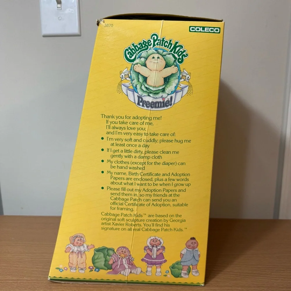 New Vintage 1985 Cabbage Patch Kids Preemie March of Dimes Edition Coleco